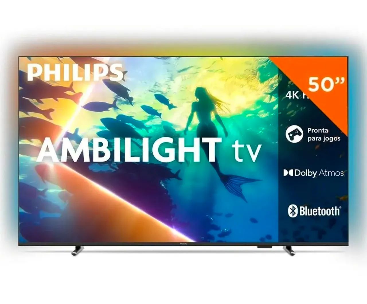 Smart TV Philips 50 com Ambilight