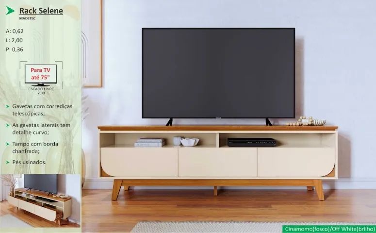 Rack para TV até 60 polegadas  - Foto 2