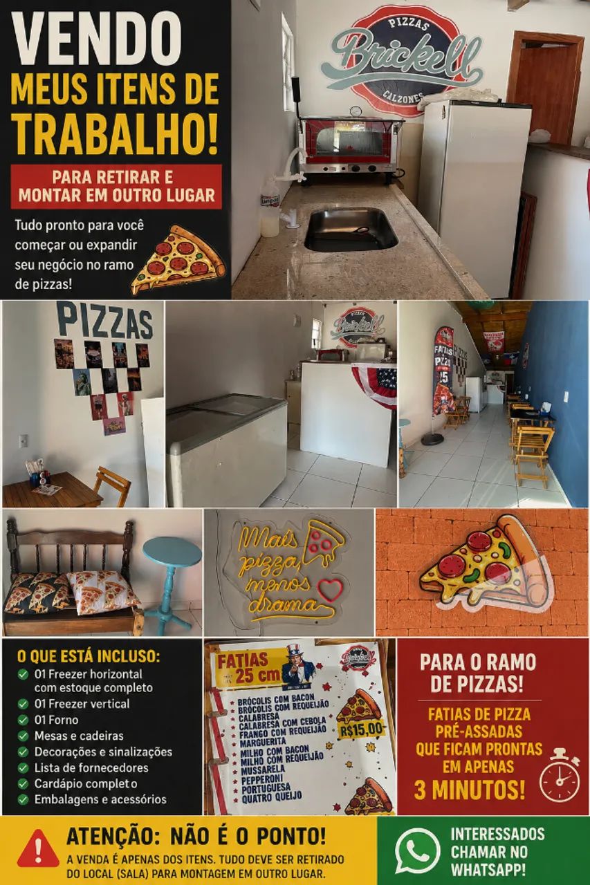     Oportunidade! Vendo Tudo da Pizzaria Pronto para Trabalhar