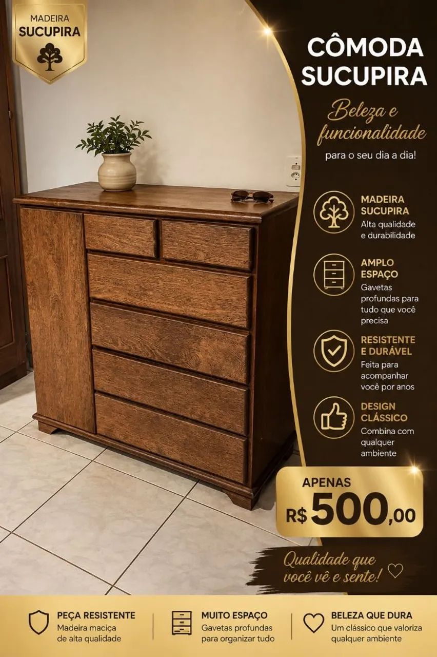 cômoda sucupira