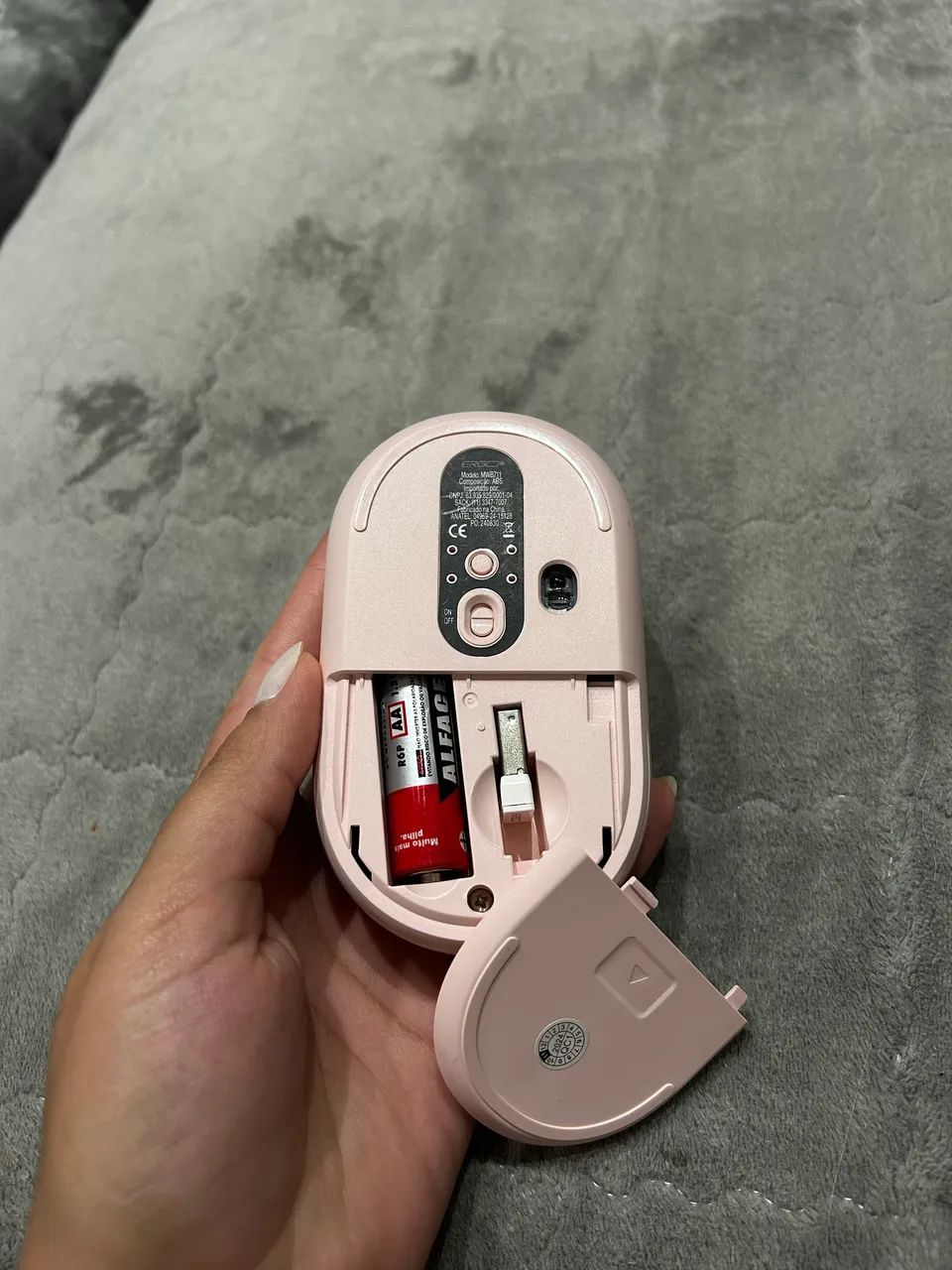 Mouse sem fio, 1600 DPI, Rosa, MWB711P, Ergo - seminovo - Foto 3