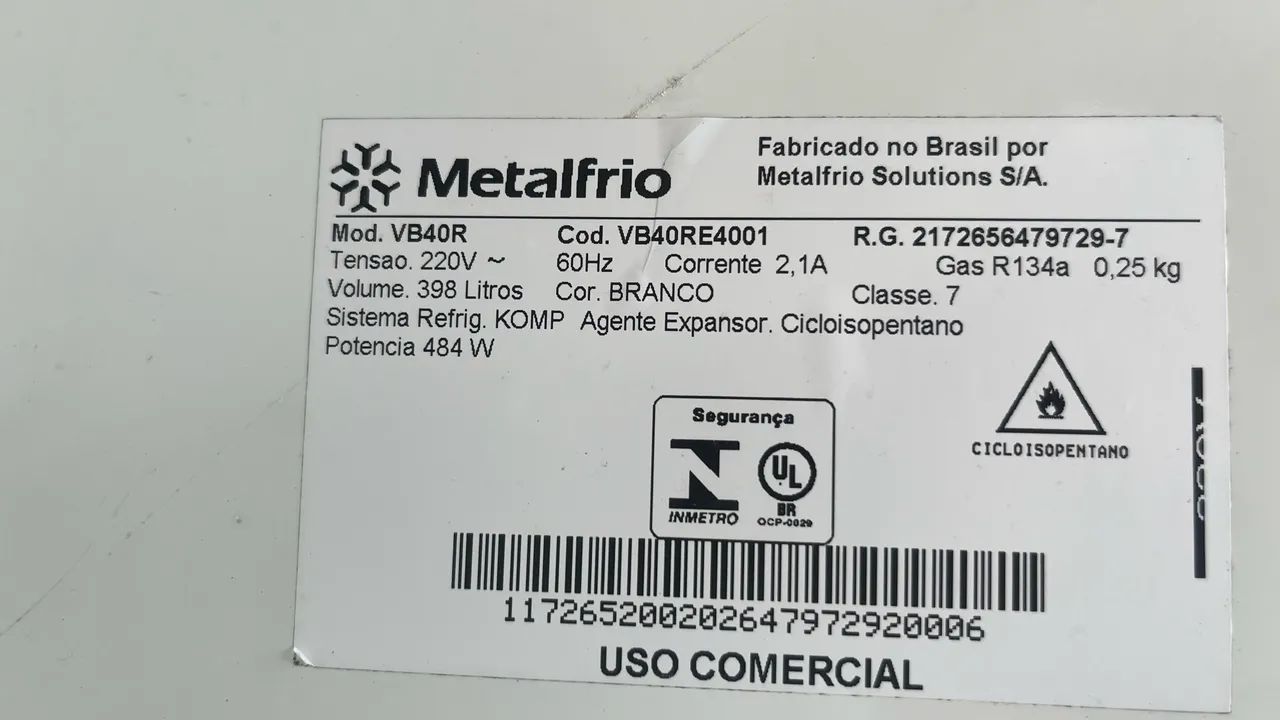 Expositor Refrigerado de Bebidas Metalfrio 398 Litros Branco VB40RL - Foto 4
