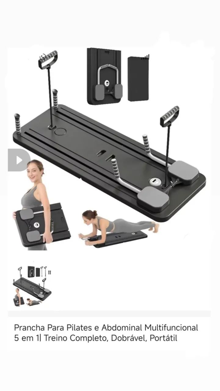 Prancha De Pilates E Abdominal Multifuncional 5 Em 1 (Semi-Nova) - Foto 4