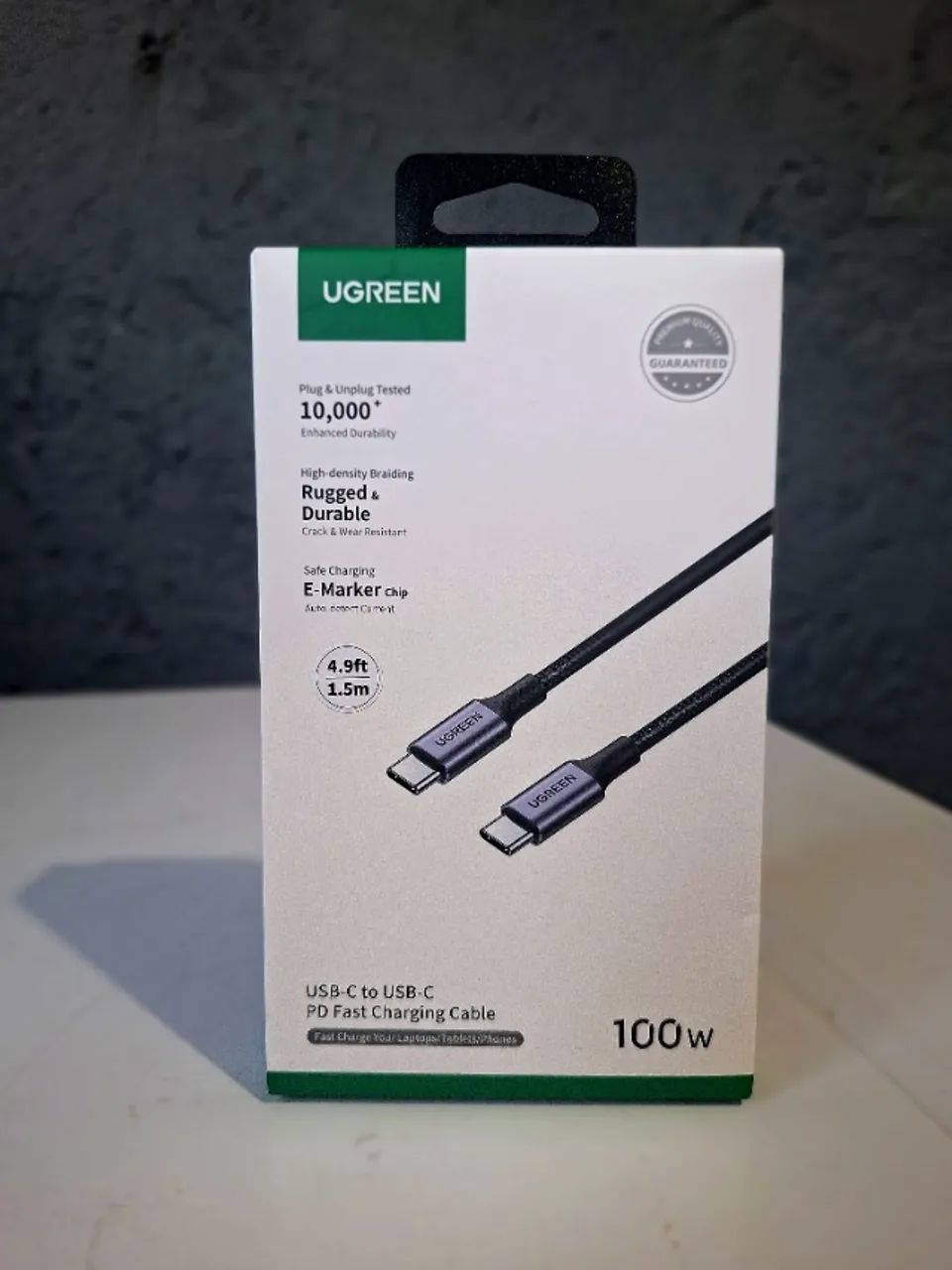 Cabo Ugreen USB-C para USB-C 100W 5A