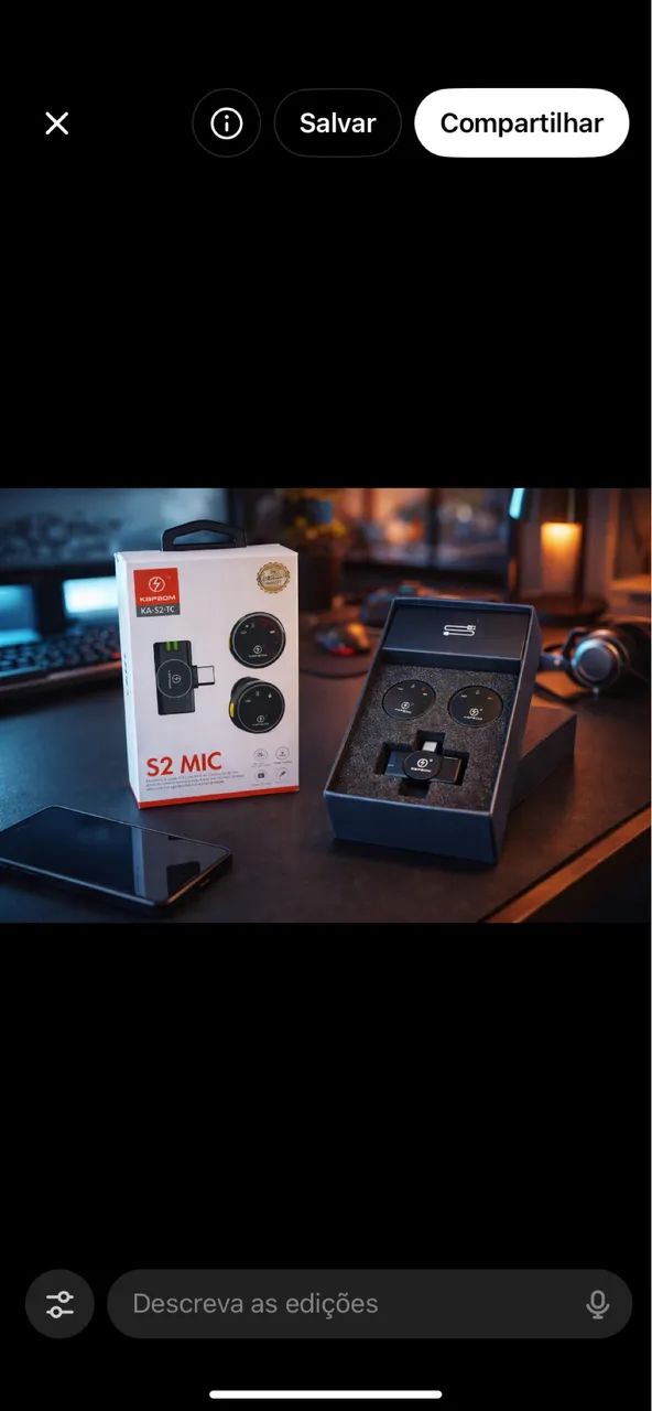 Microfone Lapela Sem Fio