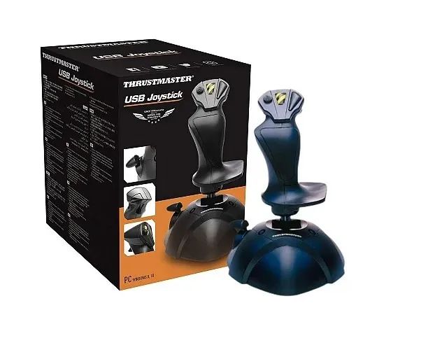 Joystick Usb Thrustmaster Preto Para Pc Windows - Foto 4