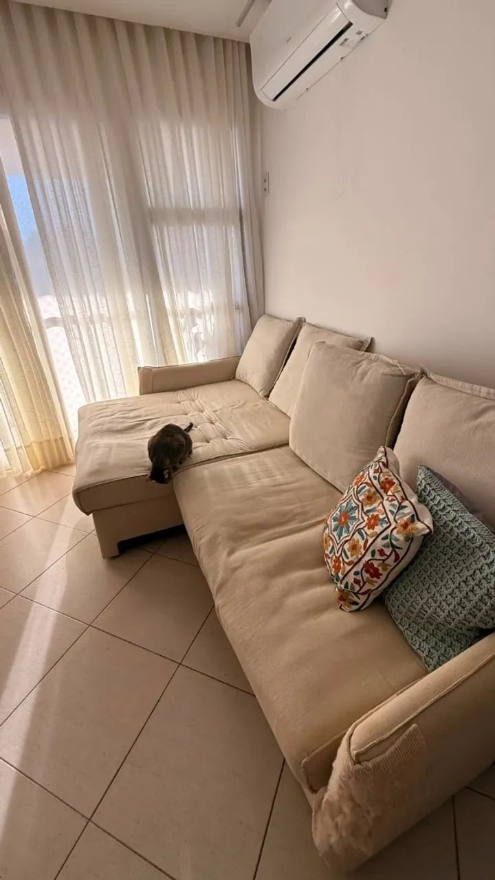Sofá Linho Bege - Foto 4
