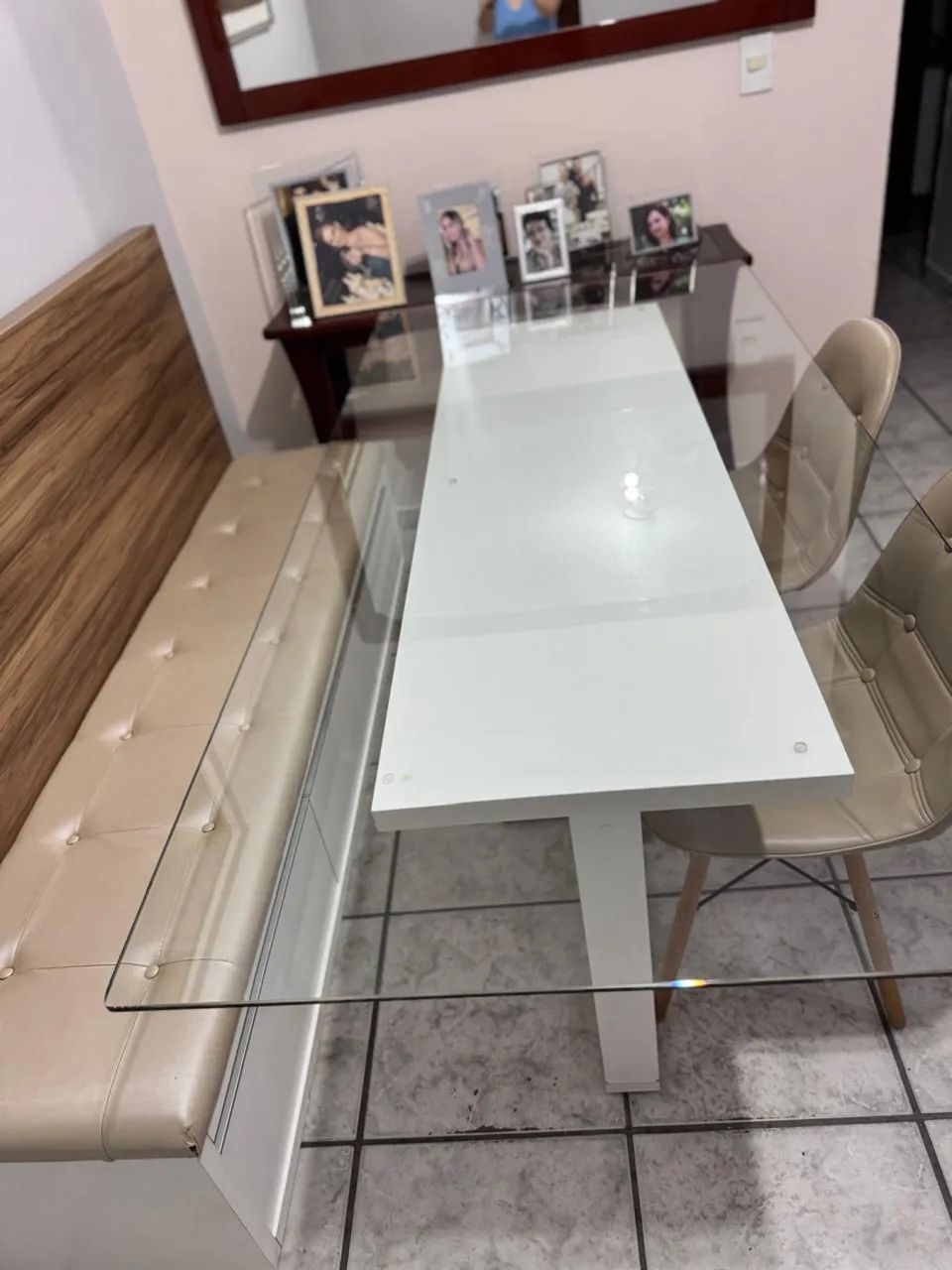 Mesa de vidro com canto alemão - Foto 5