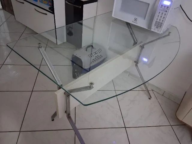 Mesa madeira e vidto - Foto 2