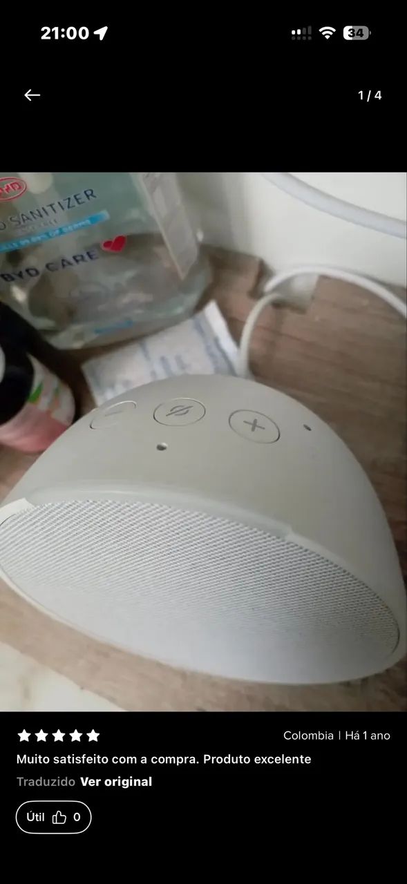 Encho popcaixa de som inteligente com Alexa branca  - Foto 2