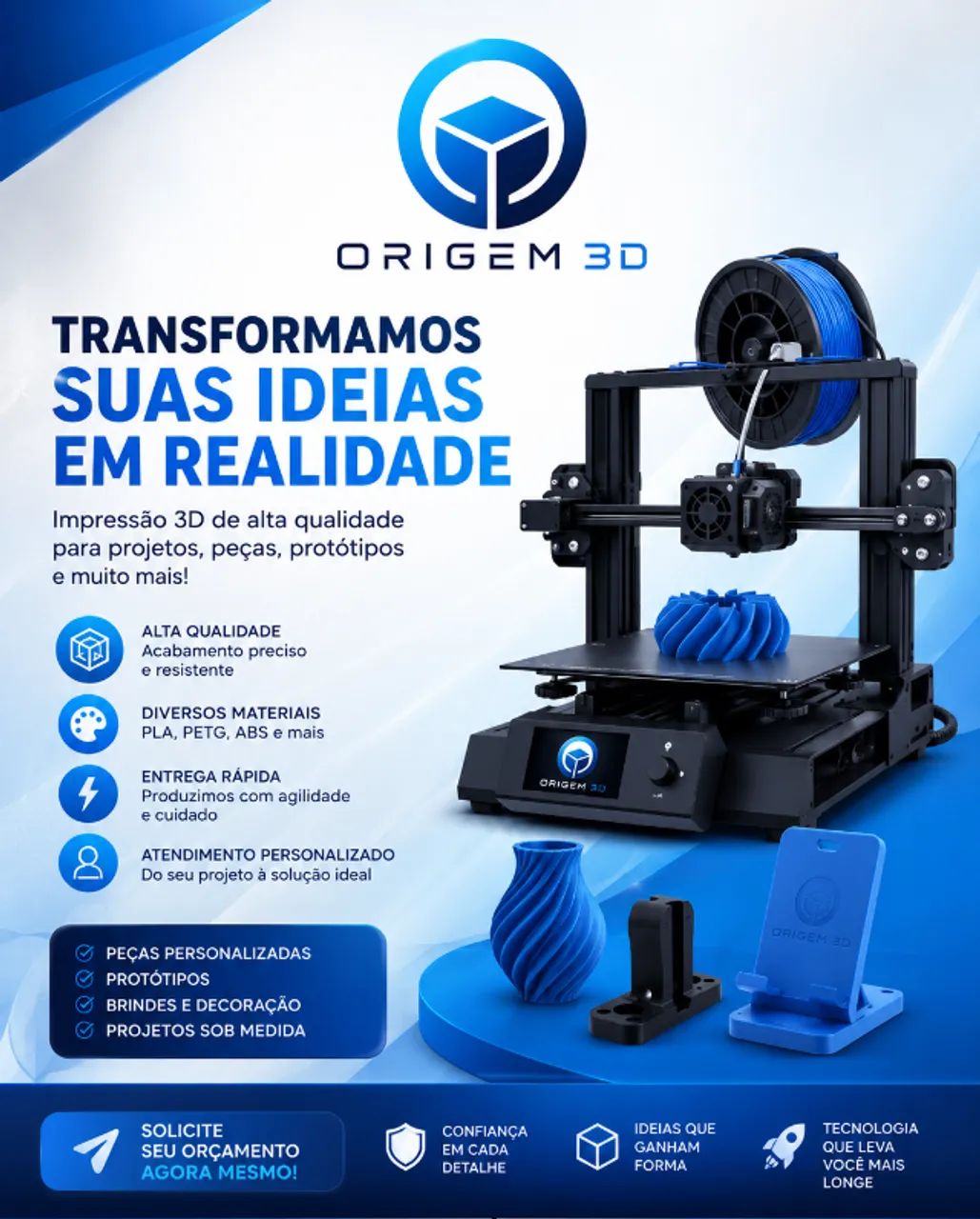 Impressão 3D Personalizada | Origem 3D
