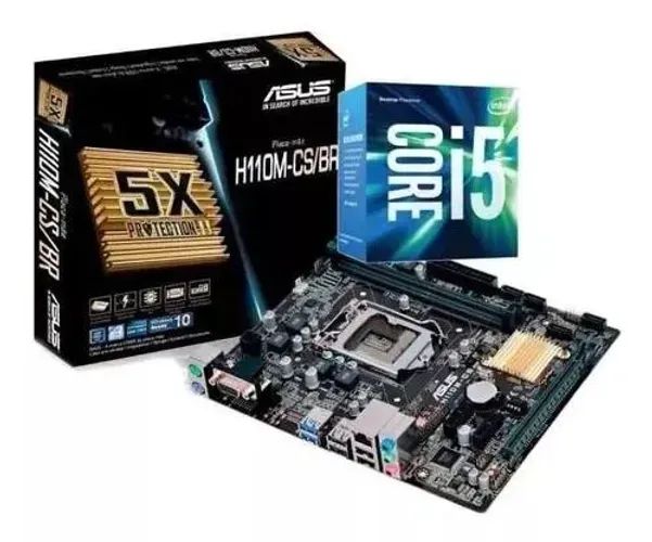 processador i5-7400 + placa mãe ASUS h110m-cs/br