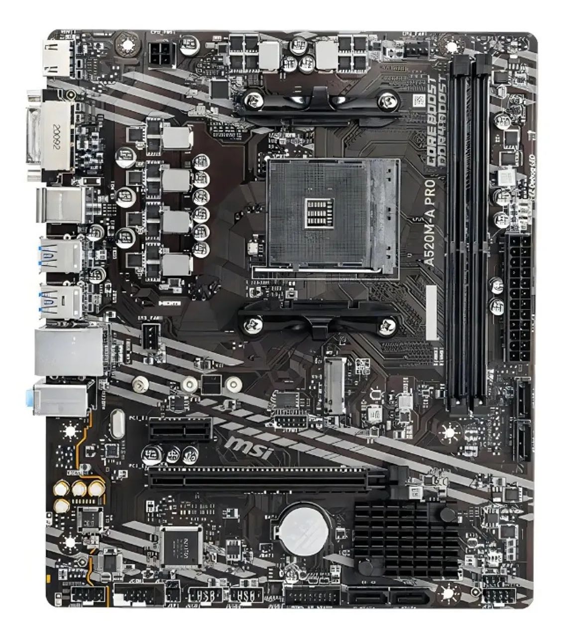 Placa Mae A520M PRO MSI NOVA LACRADA - Foto 2