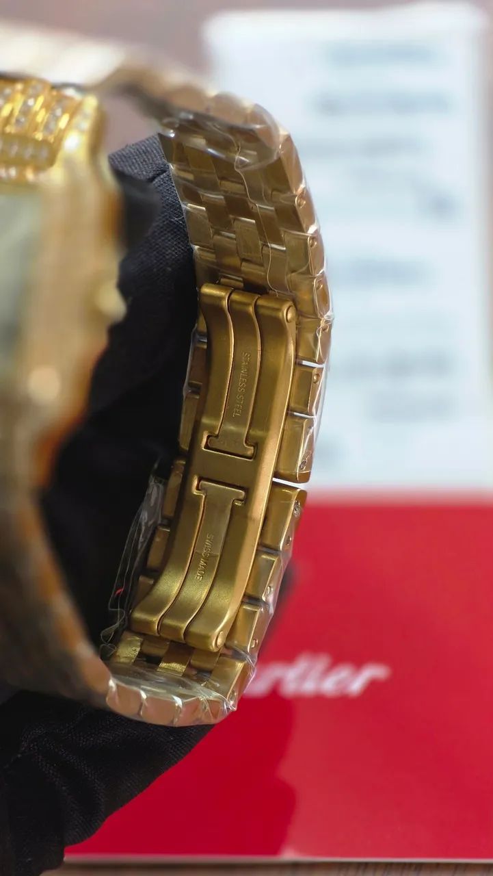 Relógio Cartier Cravejado Gold - Foto 3