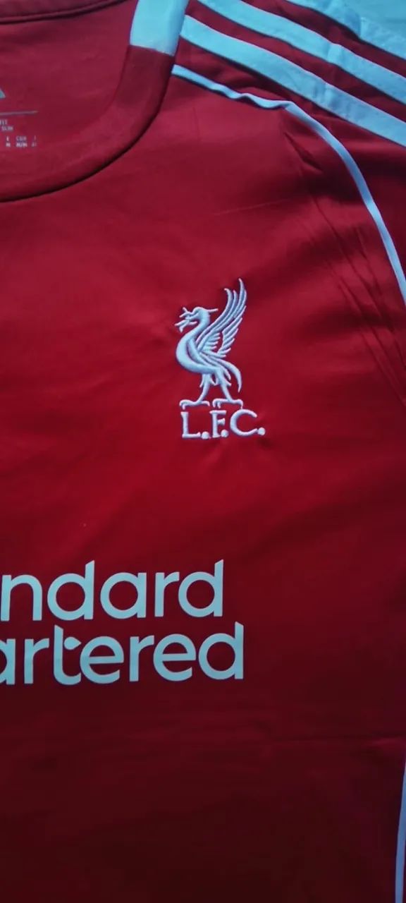 Camisa Liverpool FC Home 2025/26 Vermelha Torcedor M - Foto 2