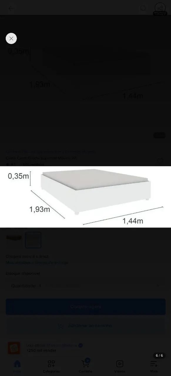 Cama Casal Madeira - Foto 4