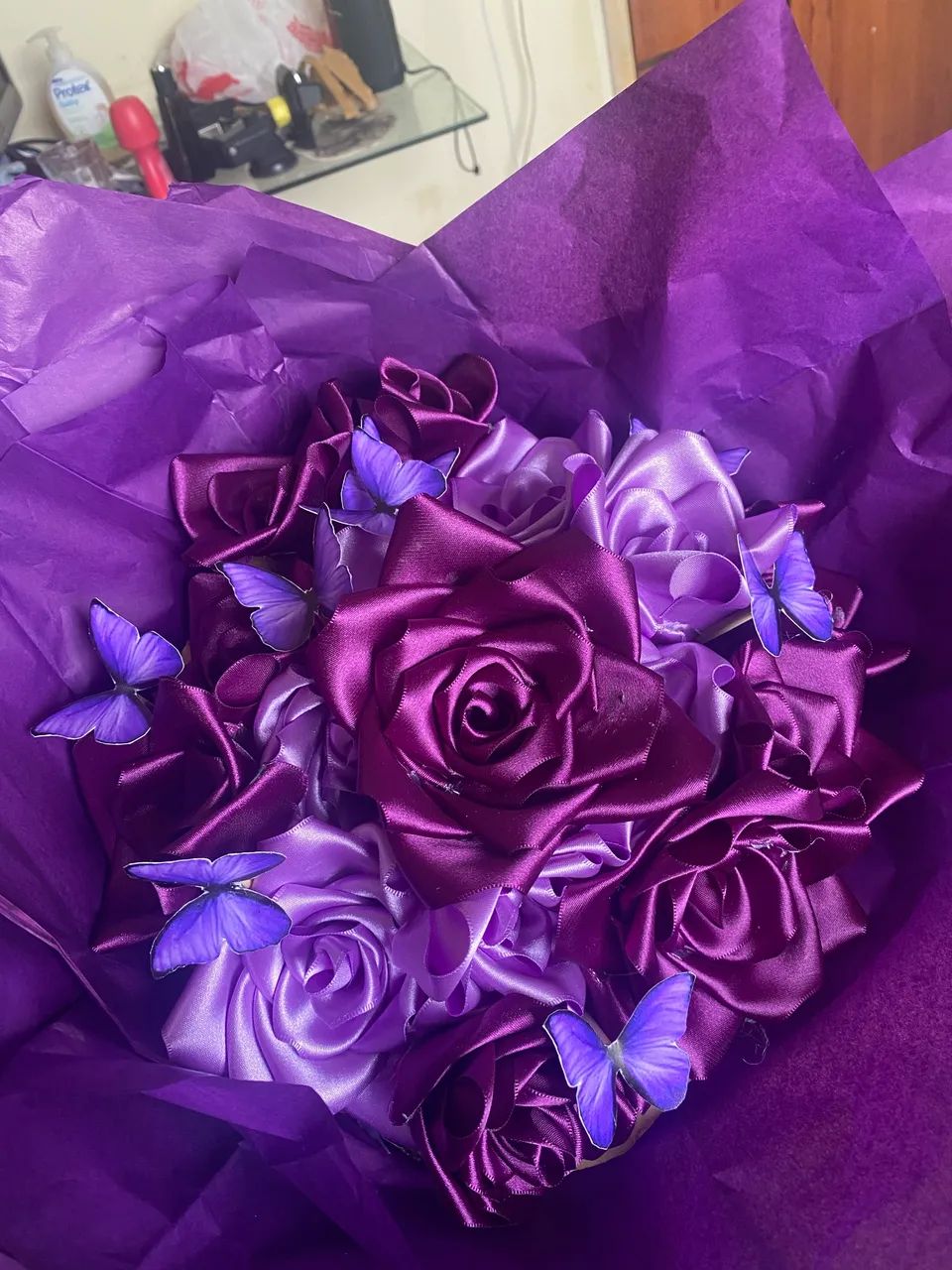 Buquê rosas de cetim - Foto 2