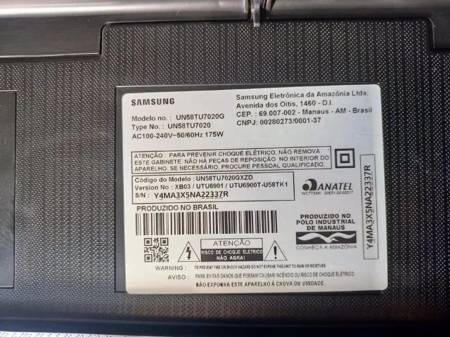 TV Samsung 58 polegadas TU7200 com defeito - Foto 5