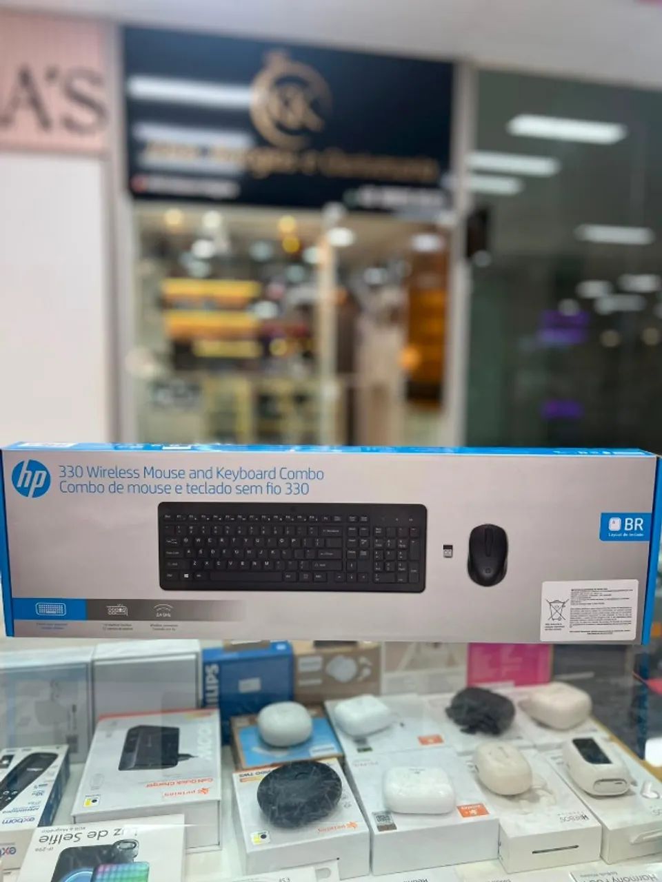 COMBO DE MOUSE E TECLADO SEM FIO HP 330