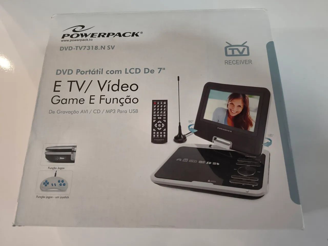 DVD Portátil POWERPACK DVD-TV7318.N SV LCD 7