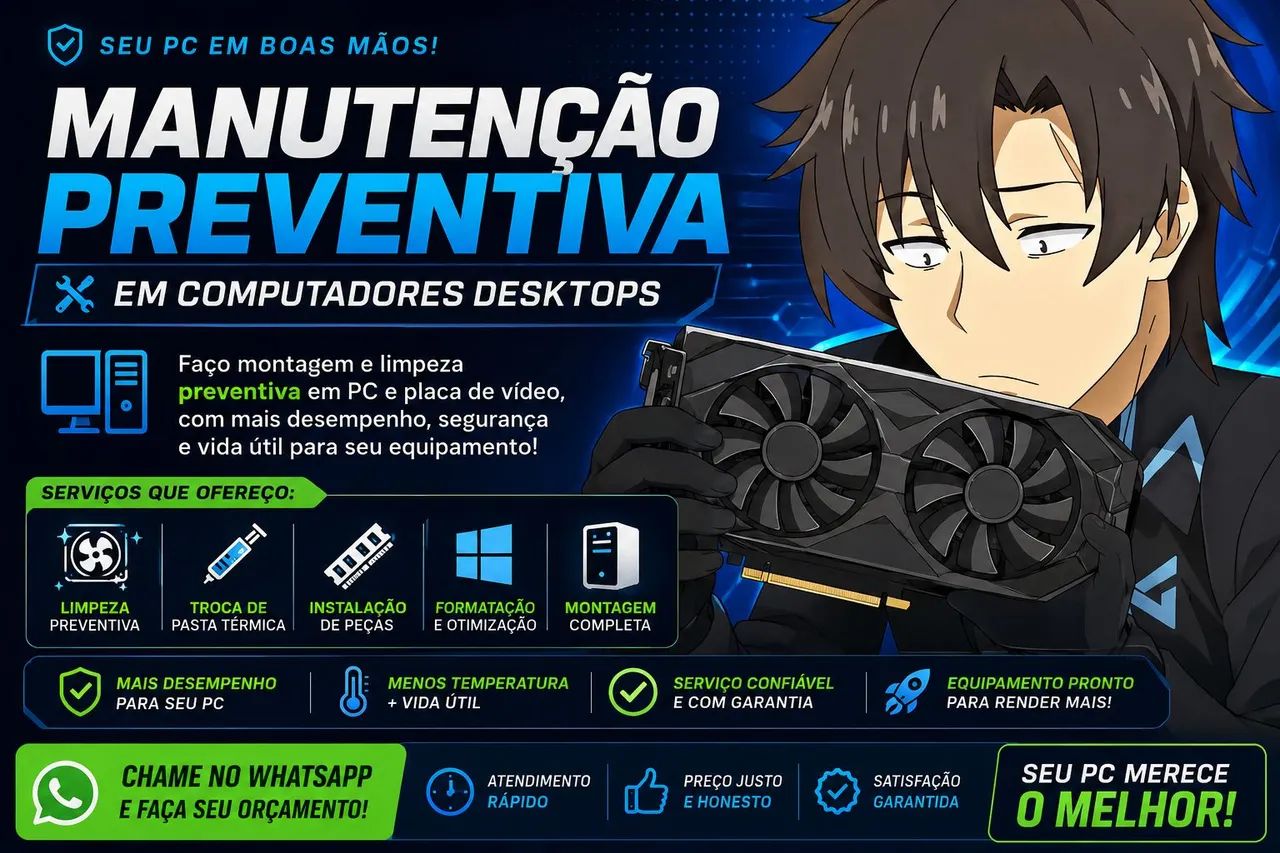 REALIZO LIMPEZA E MANUTENÇAO DE COMPUTADORES EM DOMICILIO