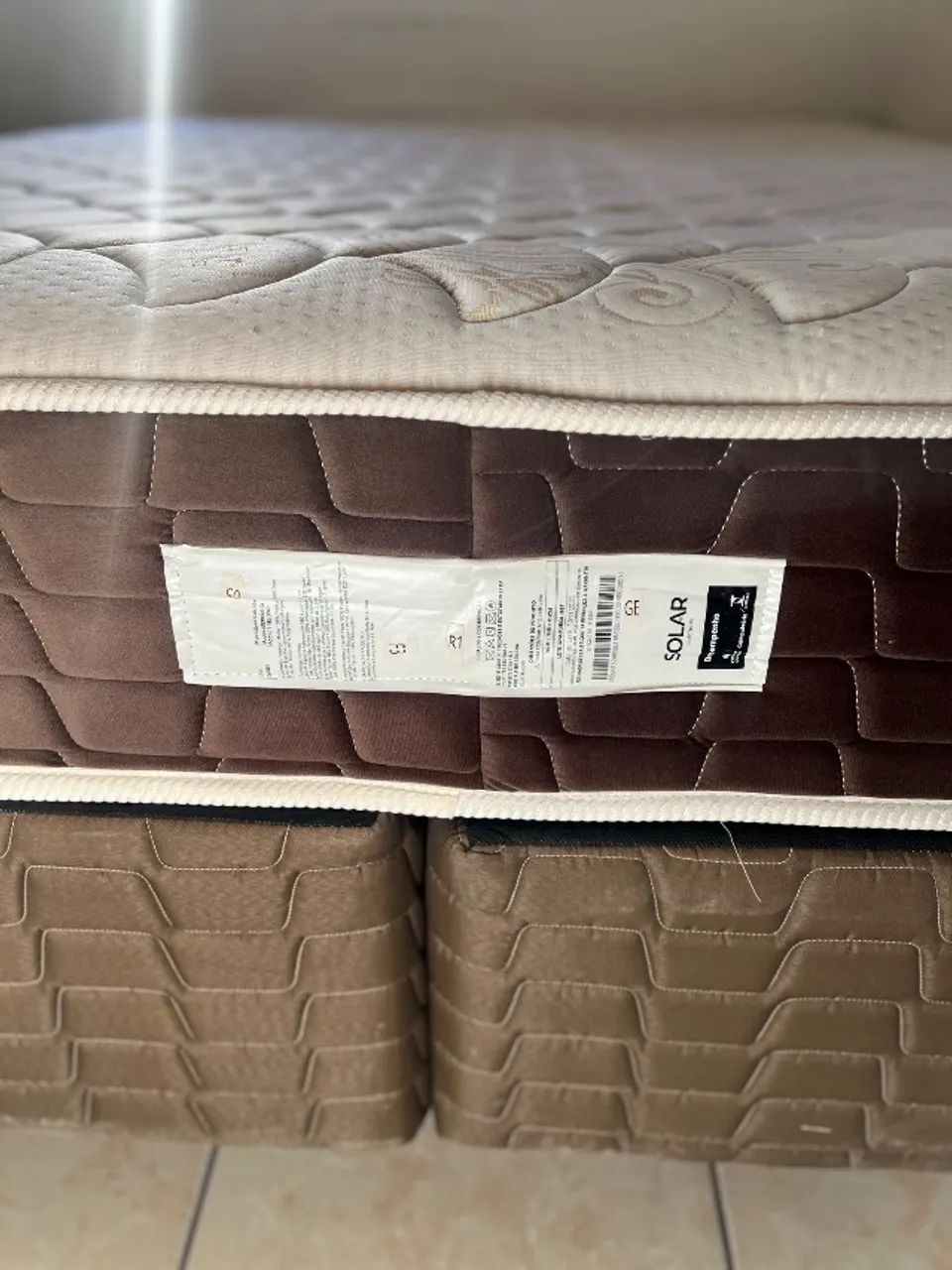Cama box king + colchão solar  - Foto 5