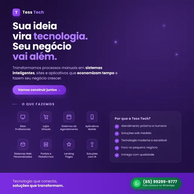 Criação de Site, Loja Virtual e Aplicativo Sob Medida