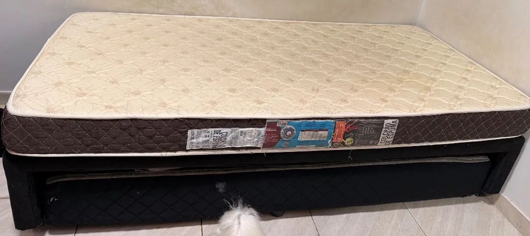 Bicama e colchão de solteiro com cama auxiliar - Foto 3