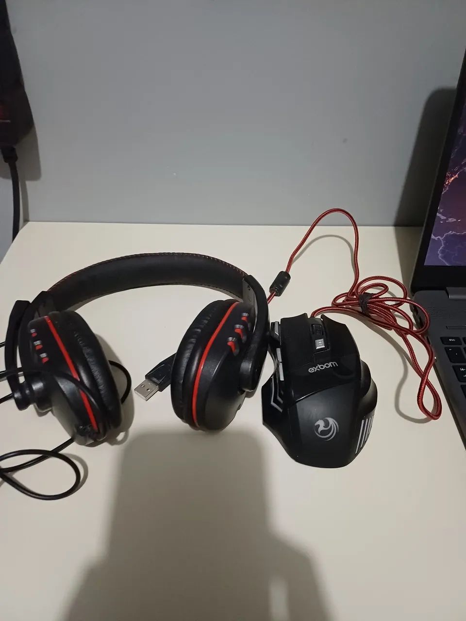 Headset + mouse gamer (usados) - Foto 2