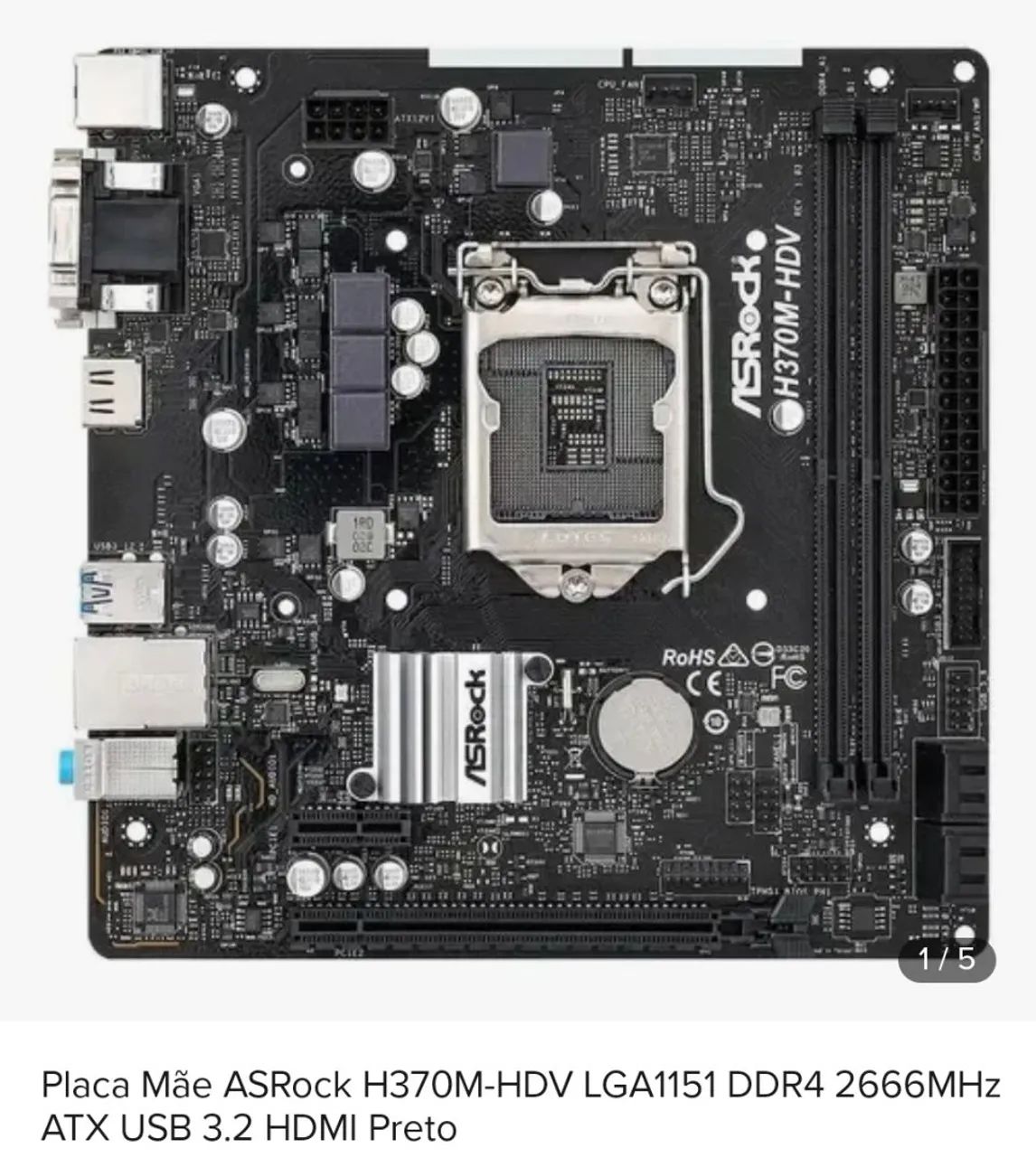Processador I5 9600k + Placa-mãe asrock h370m + cooler - Foto 4