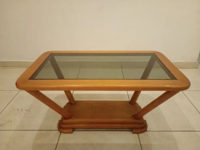 Mesa de centro para sala com tampa de vidro fumê  - Foto 3