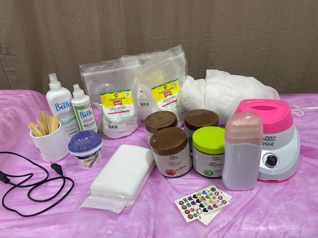 Material completo para depilação acompanha maca  - Foto 2