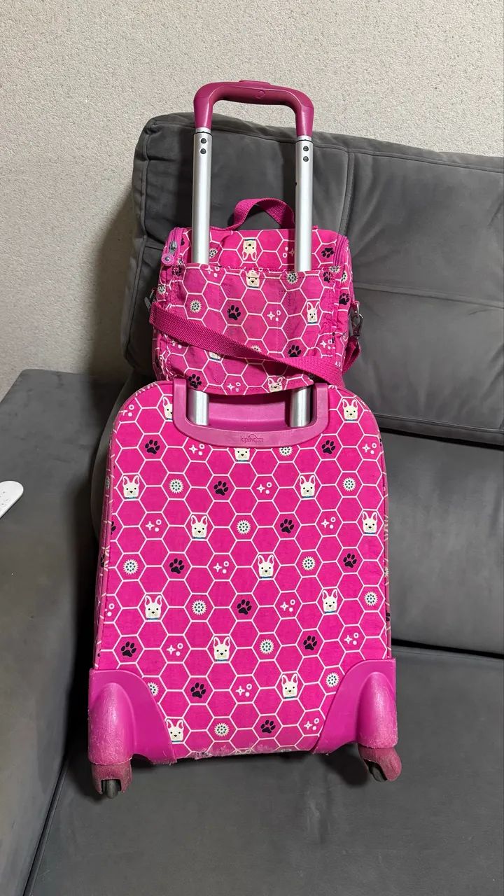 Kipling - kit mochila e lancheira - original  - Foto 5