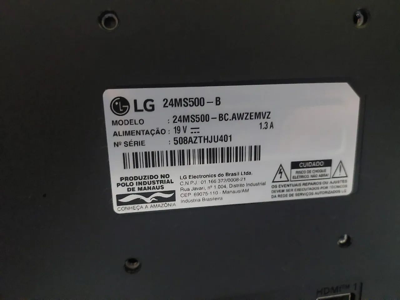 Monitor Lg 24"Full Hd tela quebrada - Foto 3