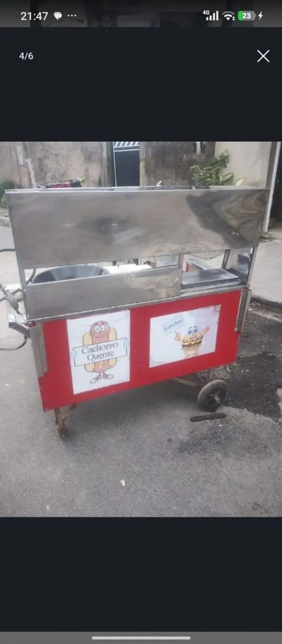 carrinho de lanche e hot dog 