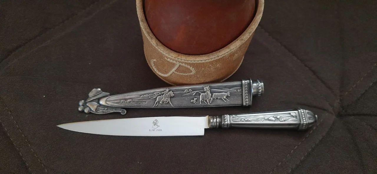 Faca prateada elmo antiga - Foto 3