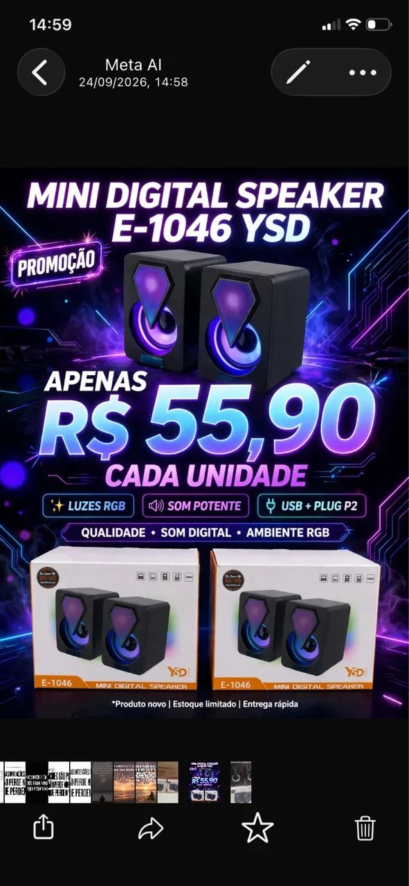 Caixinha de som 