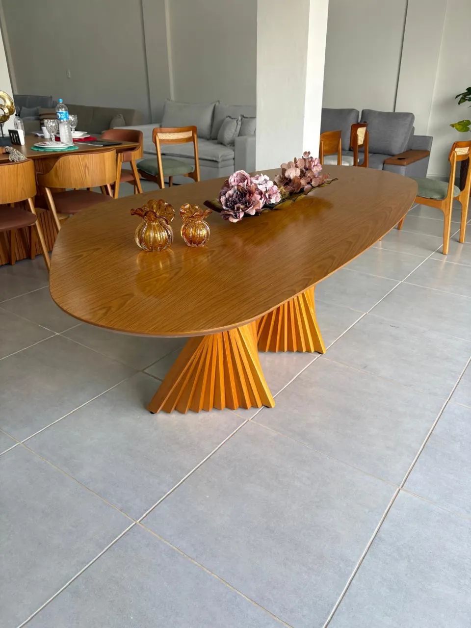           *MESA ILHABELA TAMPO RETANGULAR 1,80 X 90 LAMINADO C/ 6 - Foto 3
