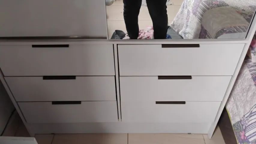 Guarda Roupas Solteiro com Espelho  - Foto 3