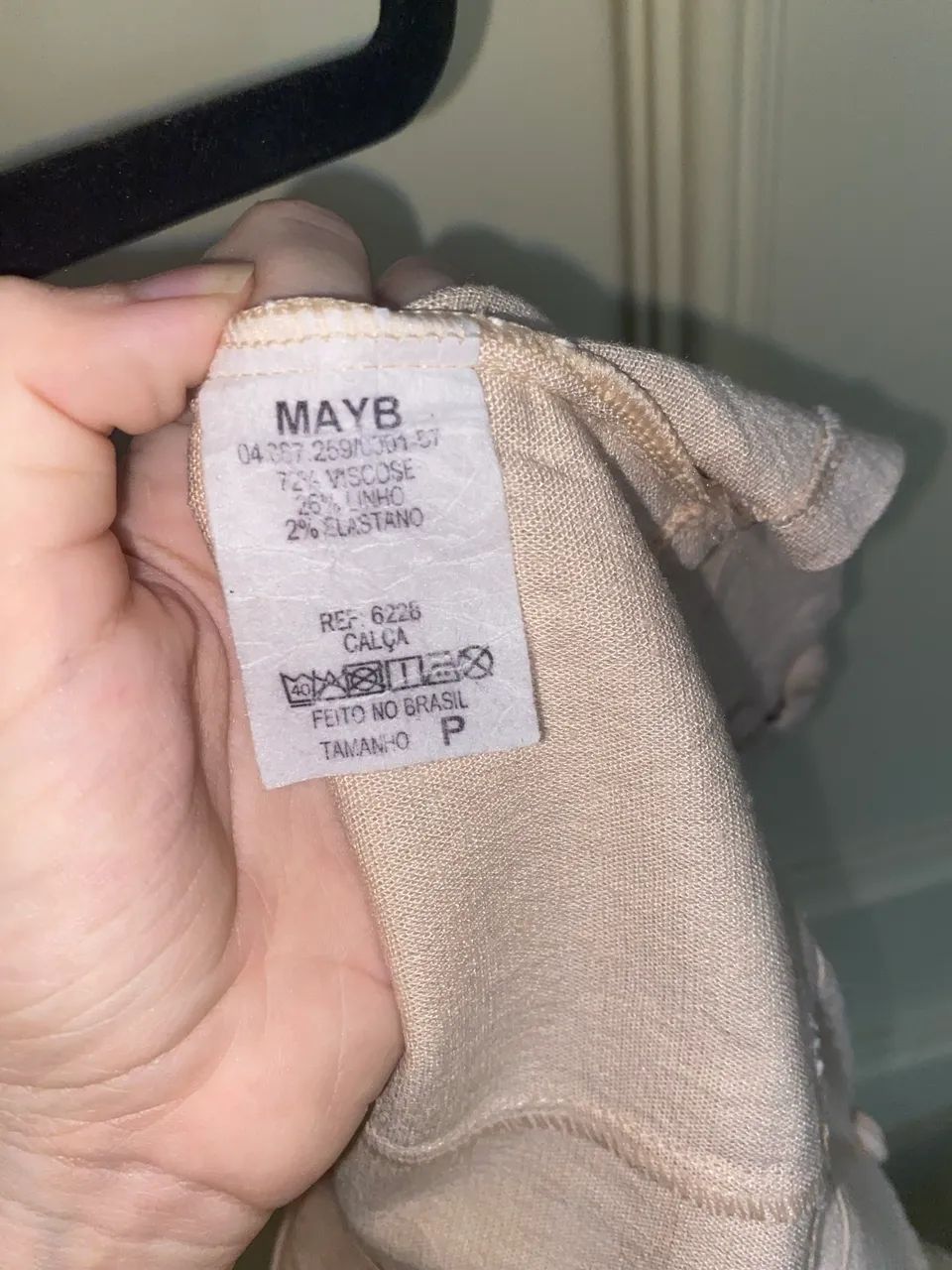 Blusa Mayb P rosa claro/bege - Foto 4