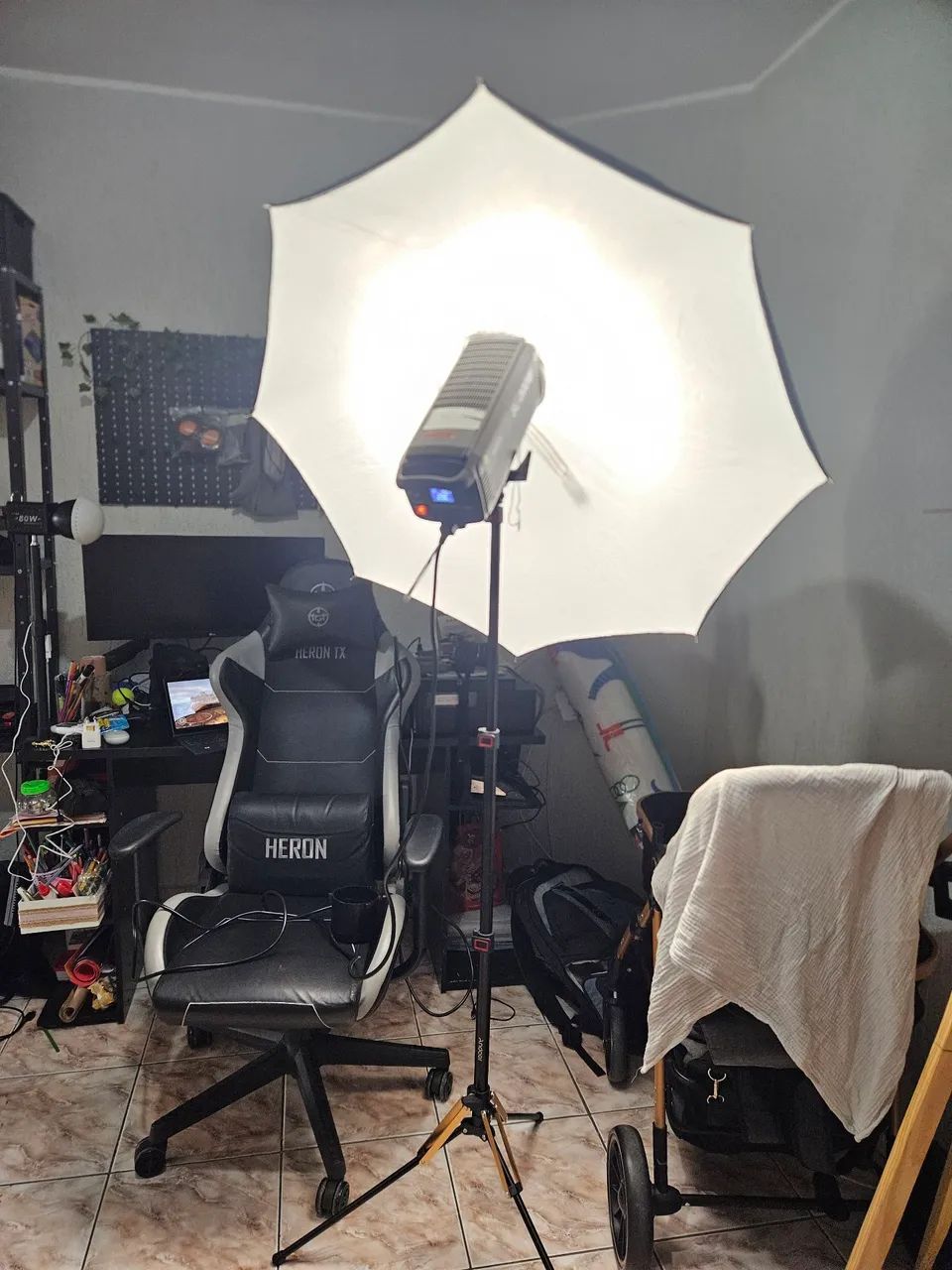 Led cob bowens Godox Sl200 mais sombrinha