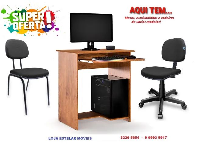 Volta ás aulas! Mesas e Cadeiras - Foto 3