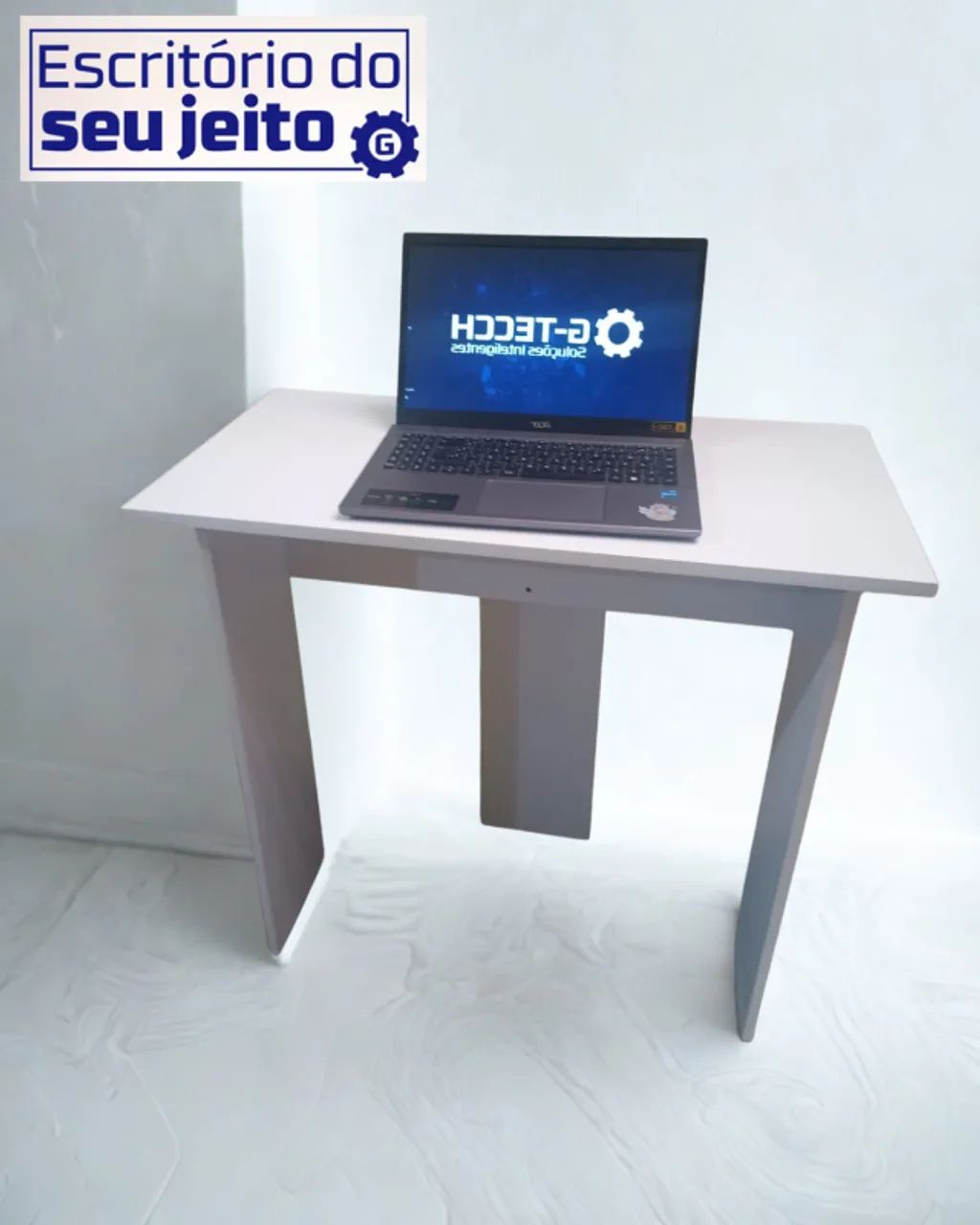 Mesa de Estudo NOVA 100% MDF Escrivaninha Multiuso para Escritório Notebook Computador - Foto 4