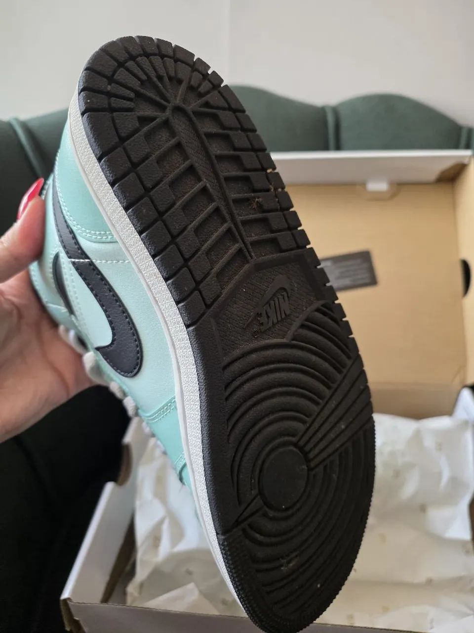 Tênis Jordan Mid Blue Tint 36 - Foto 3