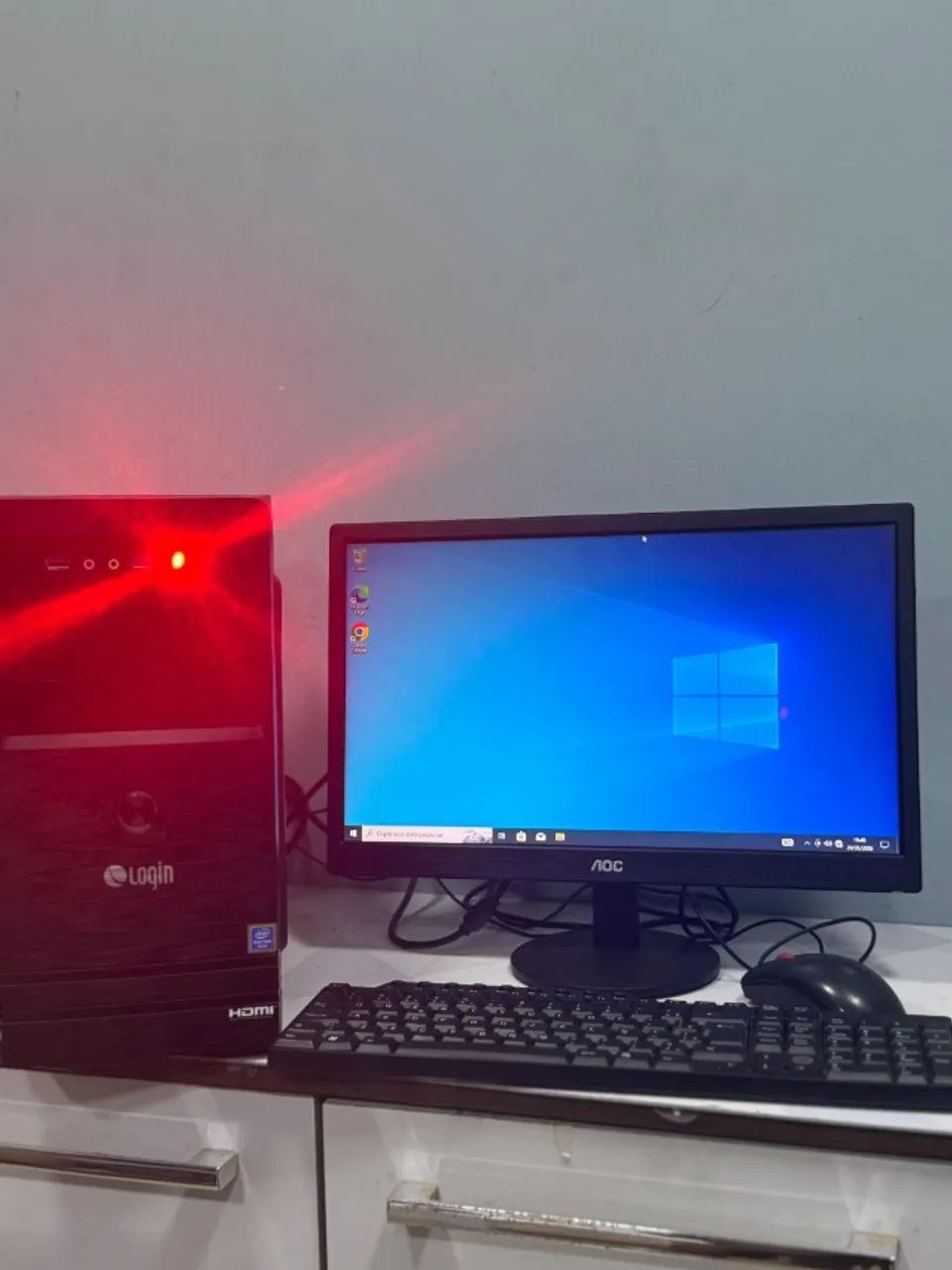 Computador Completo Core i3 + Windows 10 e Monitor  