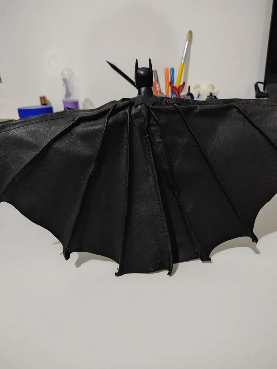 Batman Mcfarlane capa custom couro - Foto 2