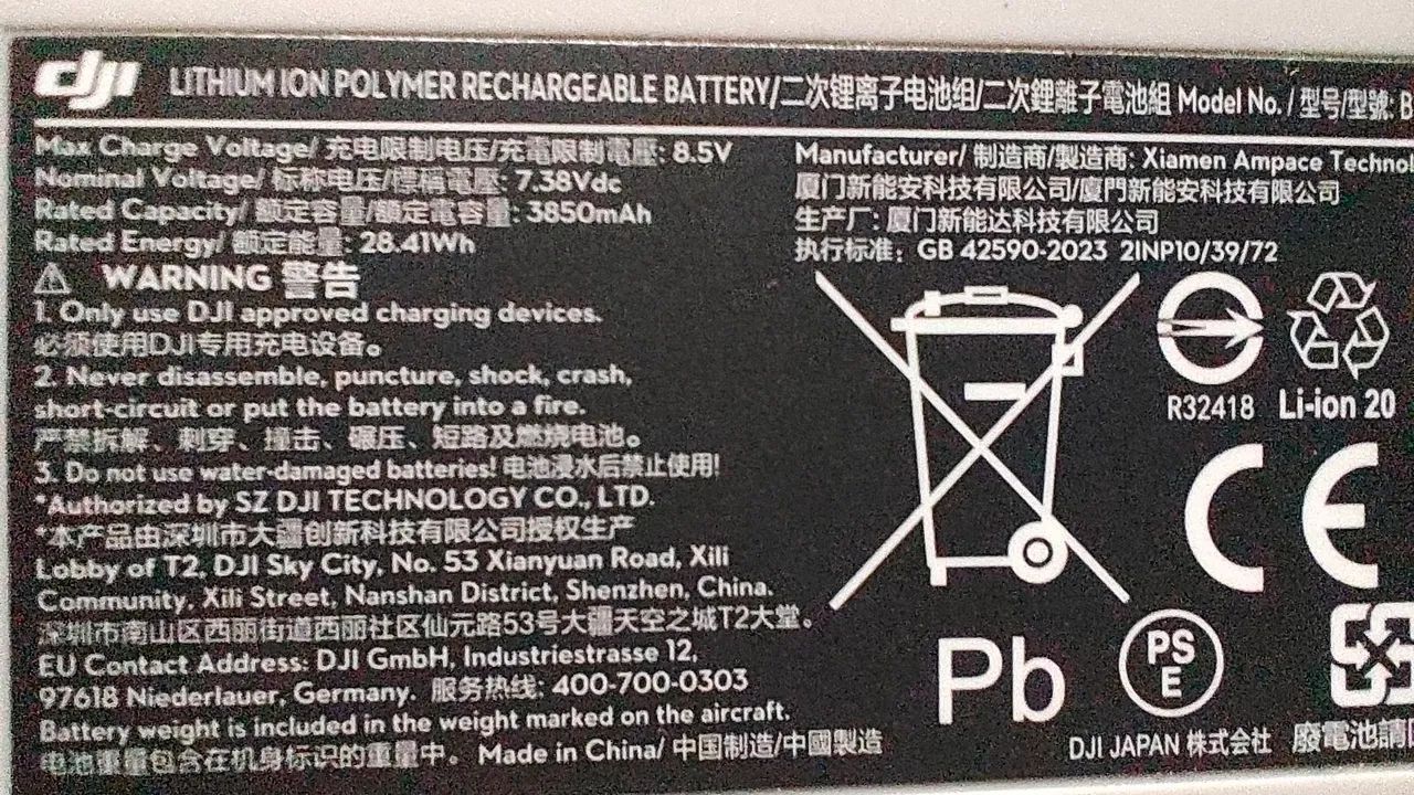 2 Baterias Plus dgi  mini 4 pro 3850 mAh Novas - Foto 3