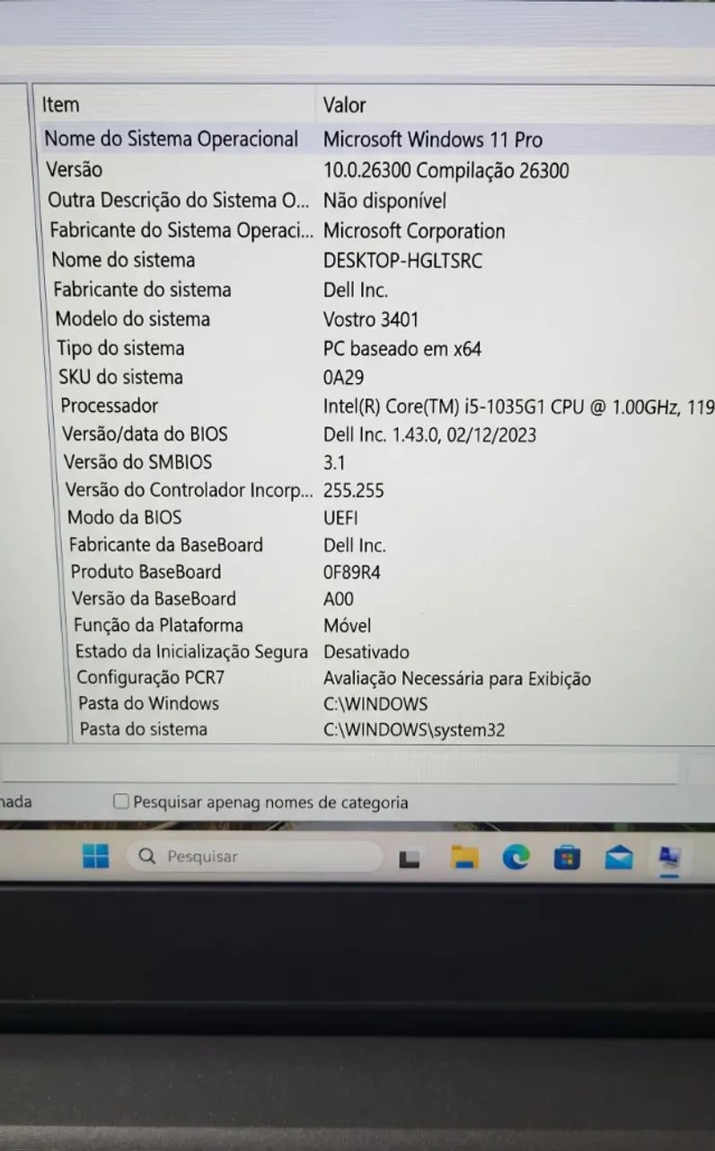 Laptop Dell Vostro 3401 Core I5 de 10ª geração 8GB 256 GB SSD de 14 polegadas - Foto 4
