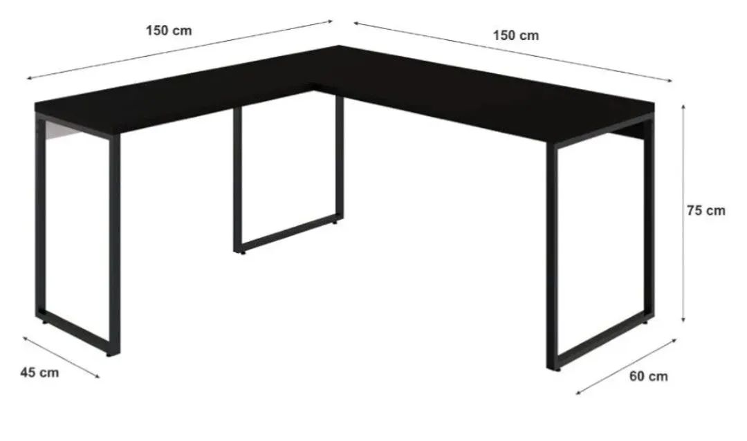 Mesa de Escritório Industrial em L - Foto 5
