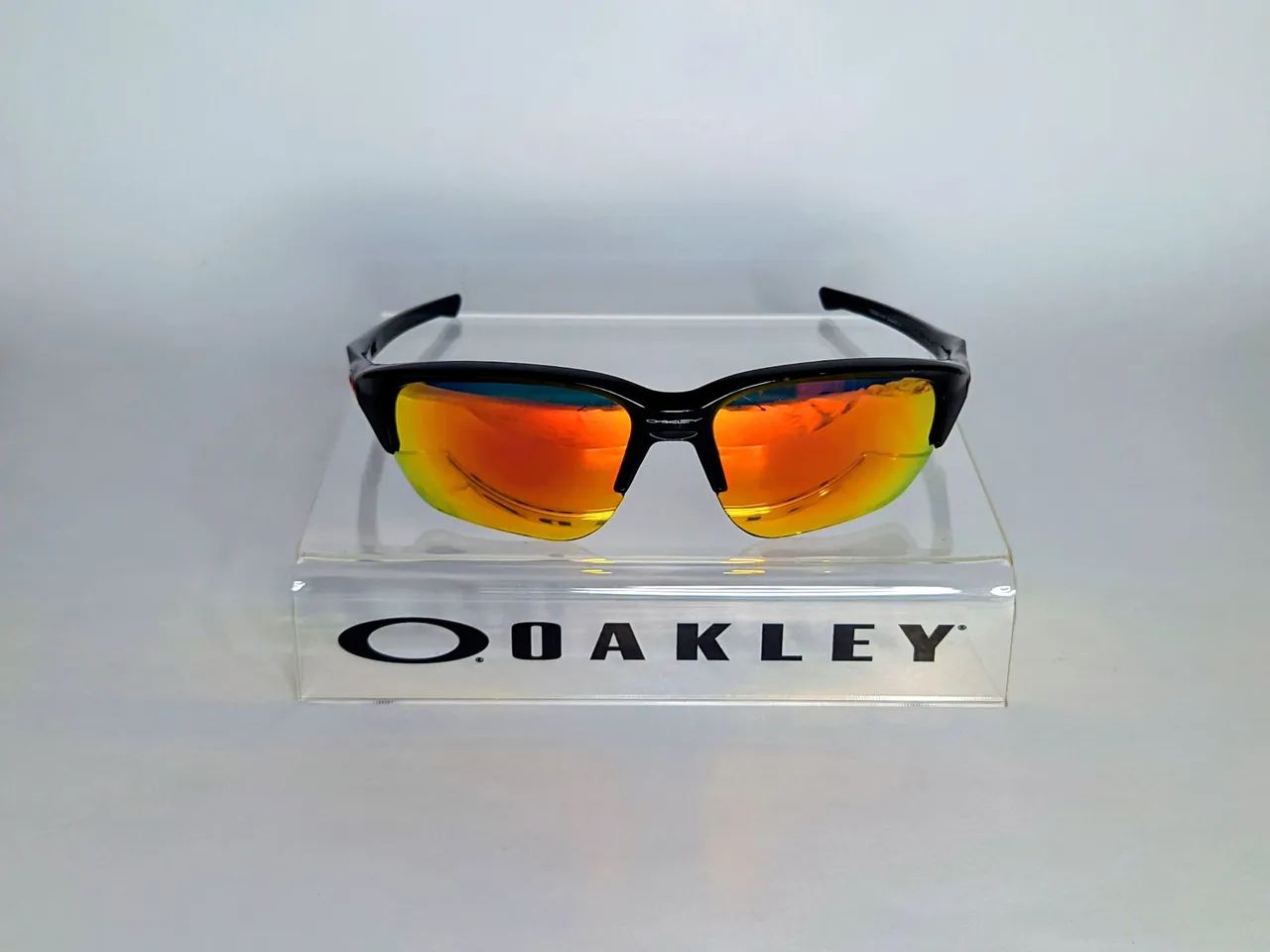 Óculos Oakley Flak Beta Black nas Ruby Iridium Polarized 